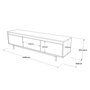 Hanah Home LV1-RL Soporte para TV con Patas de Metal Plateado y Negro